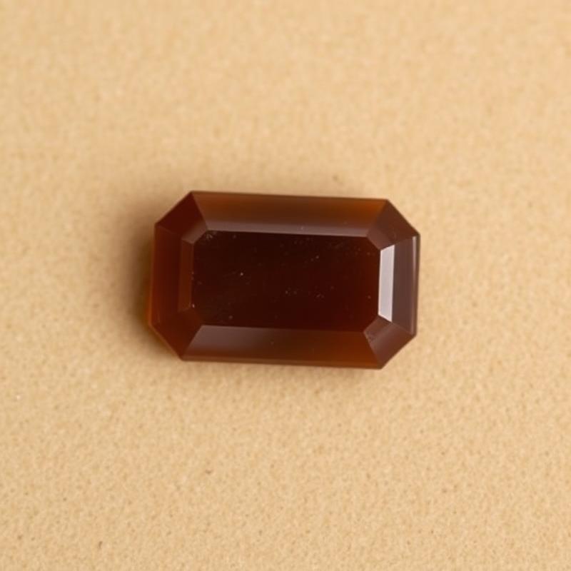 Ajwa Aqeeq Emerald Cut — Cocoa — natural Cocoa Brown ajwa aqeeq stone