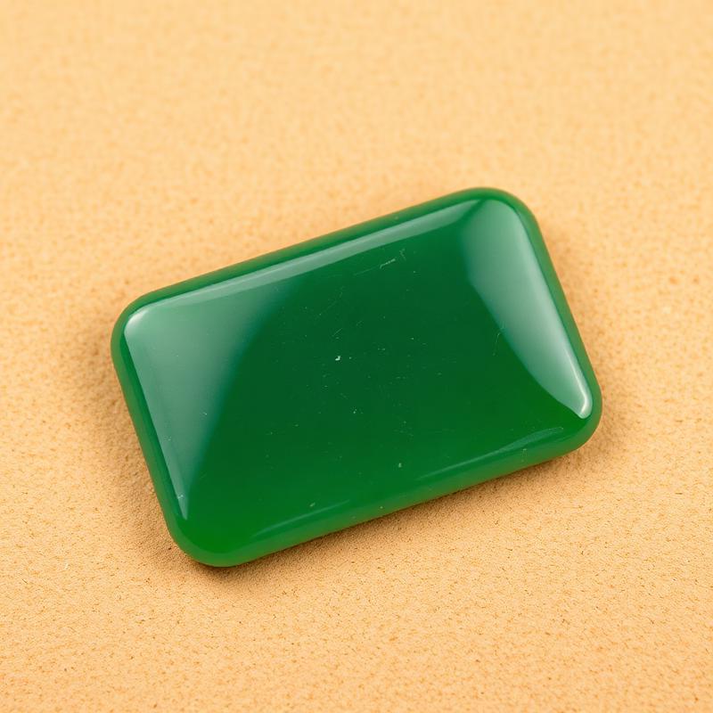 Green Aqeeq Rectangle — Jade Tone — natural Jade Green green aqeeq stone