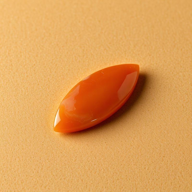 Multani Aqeeq Marquise — Clay — natural Clay Orange multani aqeeq stone
