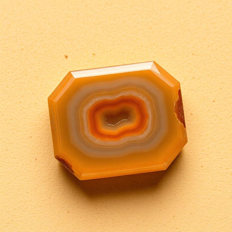 Multani Aqeeq Emerald Cut — Sandstorm — natural Sand & Rust multani aqeeq stone