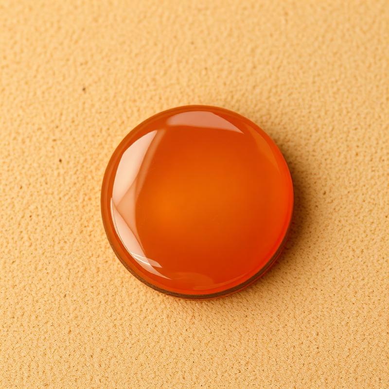 Multani Aqeeq Round — Sunbaked — natural Burnt Orange multani aqeeq stone