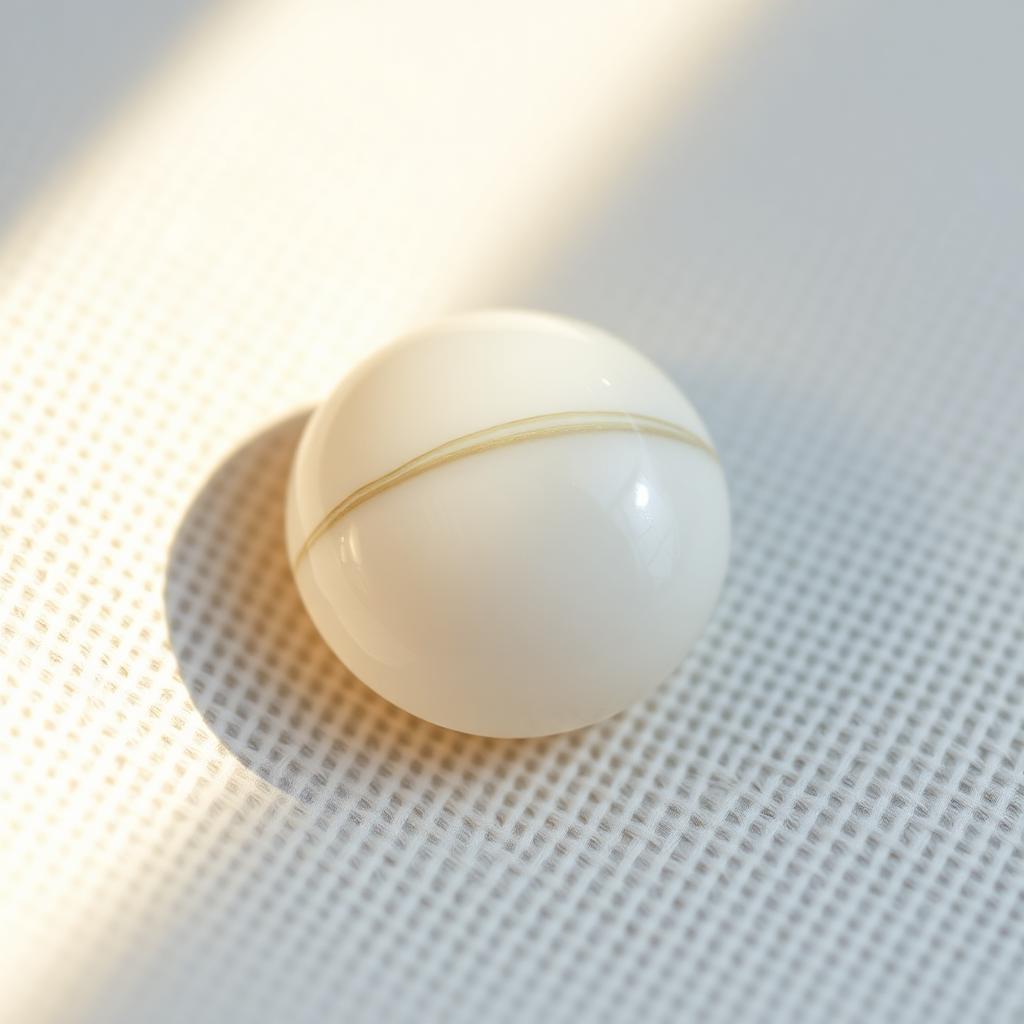 Doodhiya Aqeeq Round — Ivory — natural Ivory White white aqeeq stone