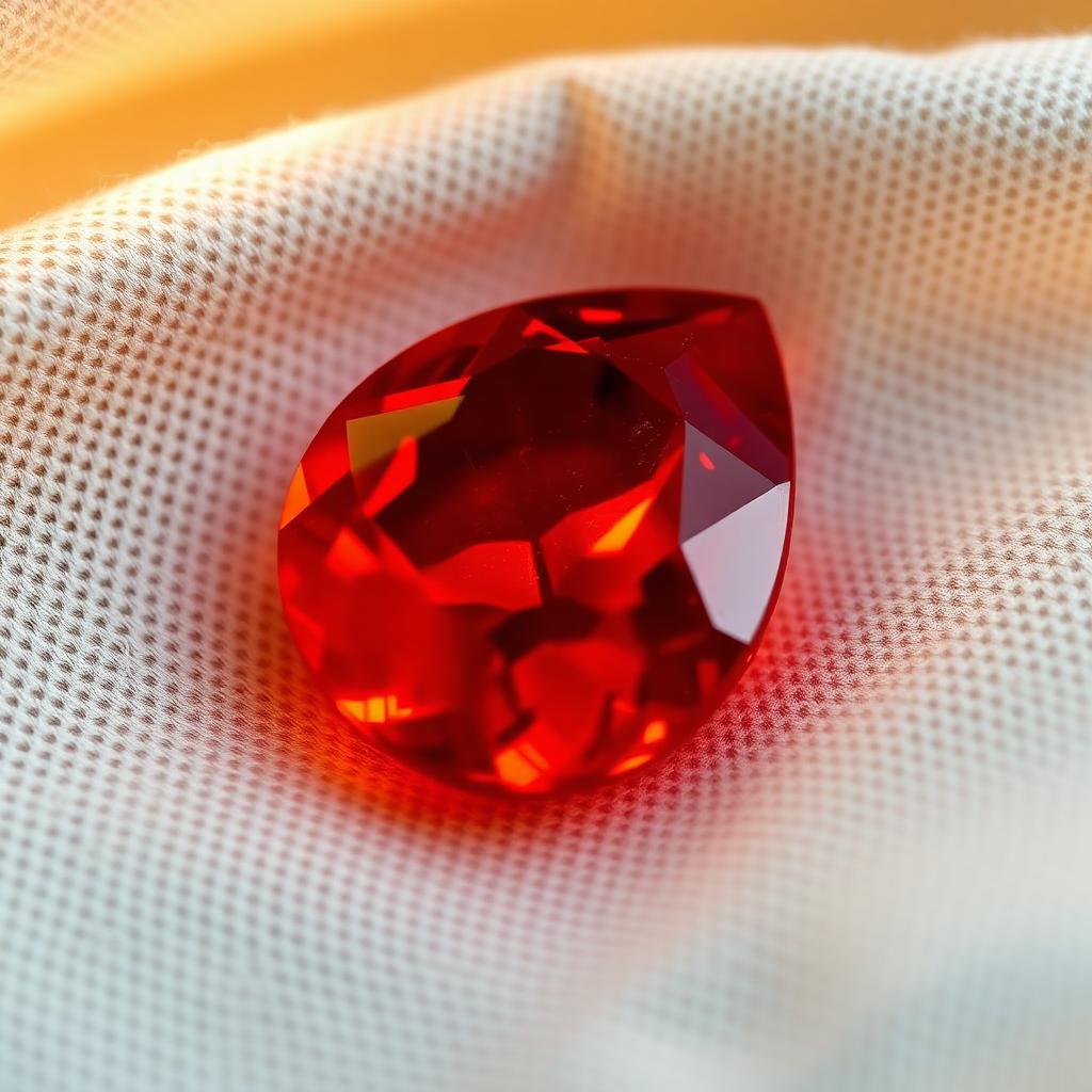 Yemeni Aqeeq Teardrop — Vibrant Orange — natural Orange-Red yemeni aqeeq stone