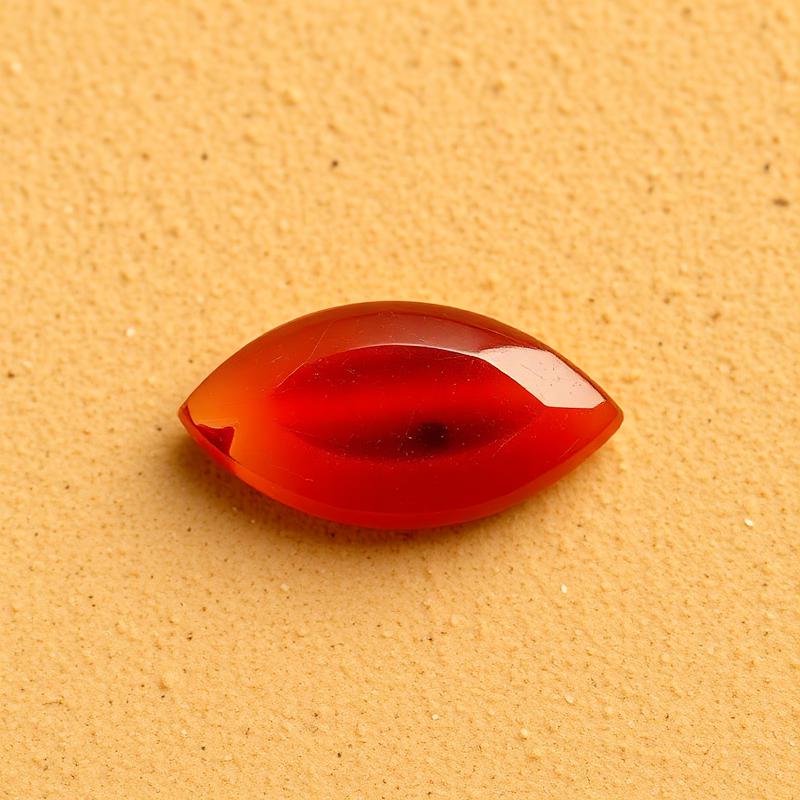 Yemeni Aqeeq Marquise — Sunset — natural Sunset Red yemeni aqeeq stone
