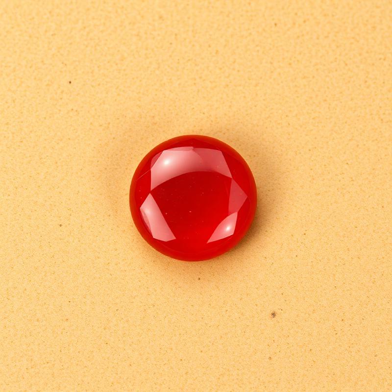 Yemeni Aqeeq Round — 9 mm Ring Stone — natural Cherry Red yemeni aqeeq stone