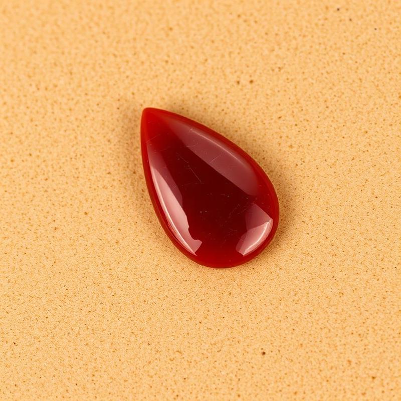 Yemeni Aqeeq Teardrop — Pendant Grade — natural Wine Red yemeni aqeeq stone